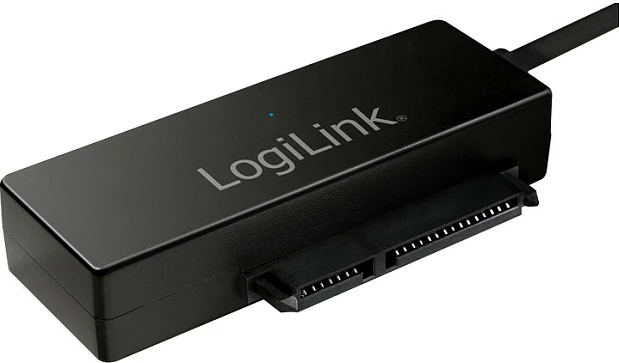 Adapter USB 3.0 në SATA LogiLink, 5 Gbit/s, me adaptor rryme, i zi