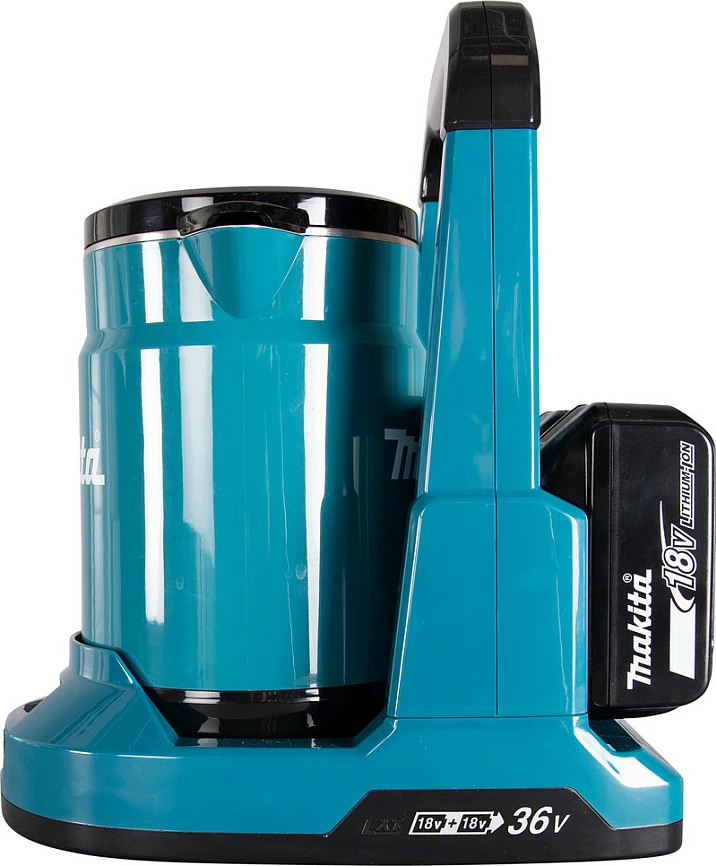 Zierëse uji me bateri Makita DKT360Z, 0.8L, pa kabllo, zi/kaltër