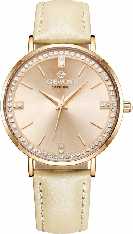 Orë dore femrash Giewont GW5390-A5, rose gold, rrip lëkure, set