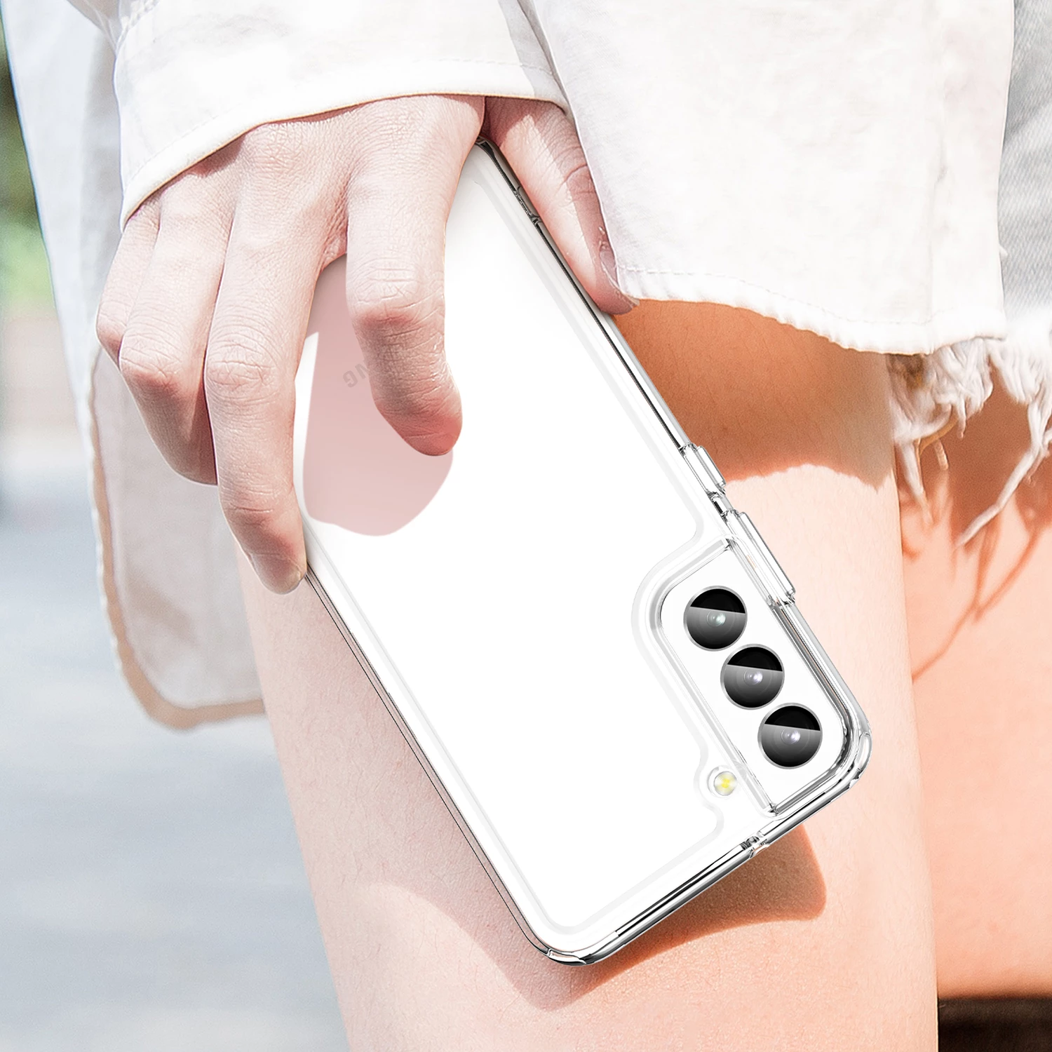 Mbështjellës Hurtel Outer Space Case për Samsung Galaxy S23+, transparent