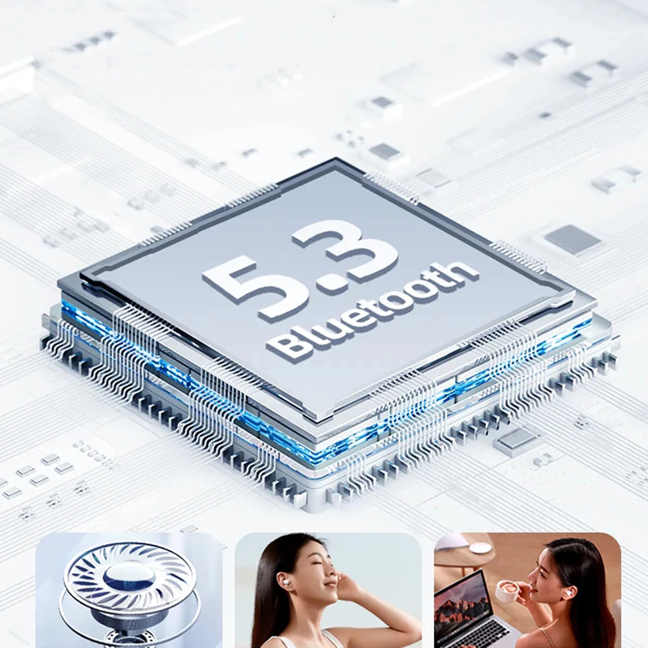 Kufje wireless in-ear Joyroom JR-TS3, për gjumë, Bluetooth 5.3, 400 mAh, Bardhë