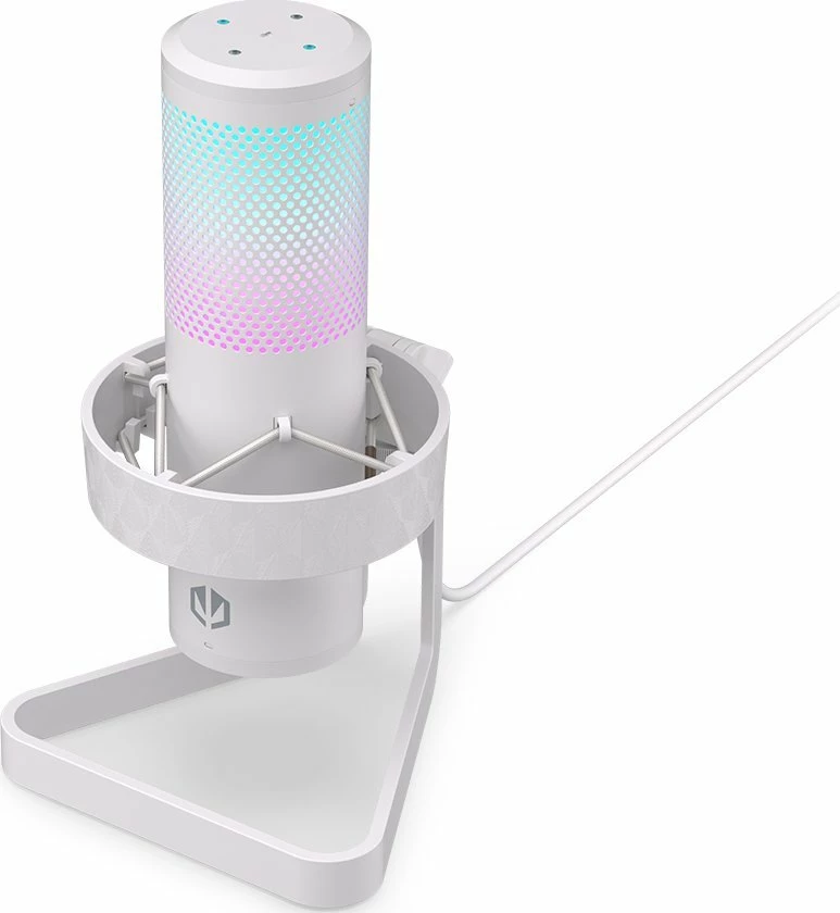 Mikrofon Endorfy AXIS Streaming Onyx White (EY1B007), USB-C/3.5 mm, ARGB, i bardhë