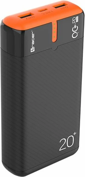 Powerbank Tracer Energen 20000mAh, portokalli/zi