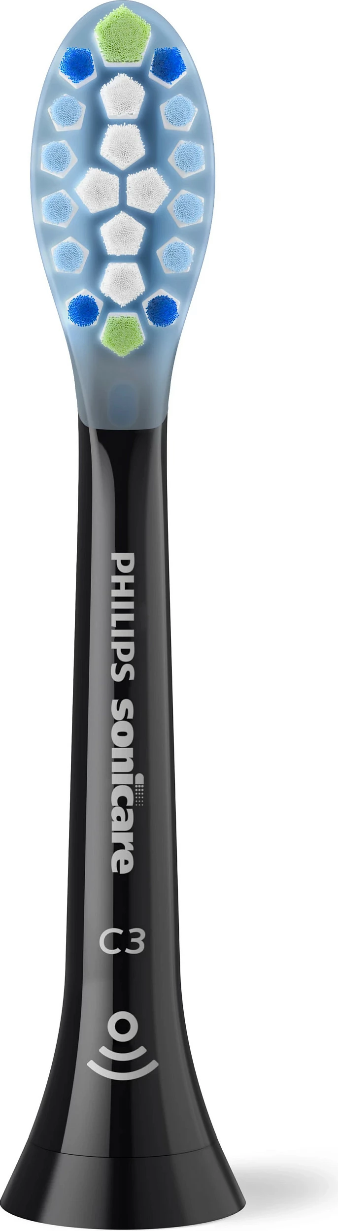 Koka zëvendësuese për furçë dhëmbësh elektrike Philips Sonicare C3 Premium Plaque HX9044/88, 4 copë, e zezë