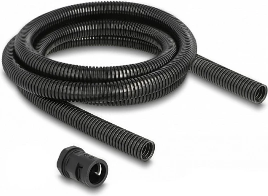 Tub mbrojtës për kabllo DeLOCK 2 m, 18.5 mm, me 2x PG13.5, i zi
