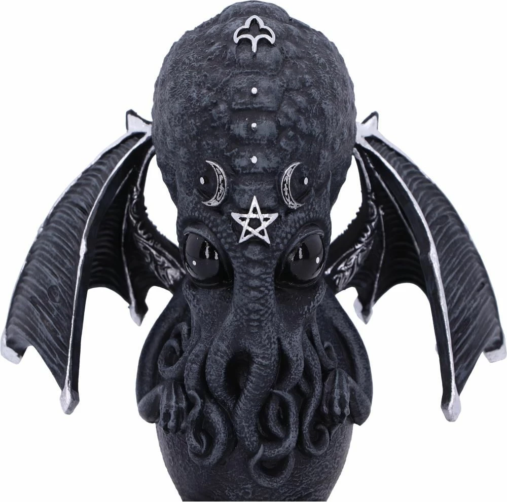 Figurinë Nemesis Now Culthulhu prej rrëshire, e pikturuar me dorë, e zezë/argjendtë