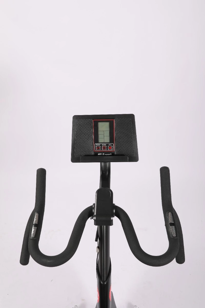 biçikletë statike indoor ART.IS sport Superior AS2 (AS8718), volant 8 kg, Bluetooth Kinomap/Zwift, deri 120 kg, e zezë/kuqe