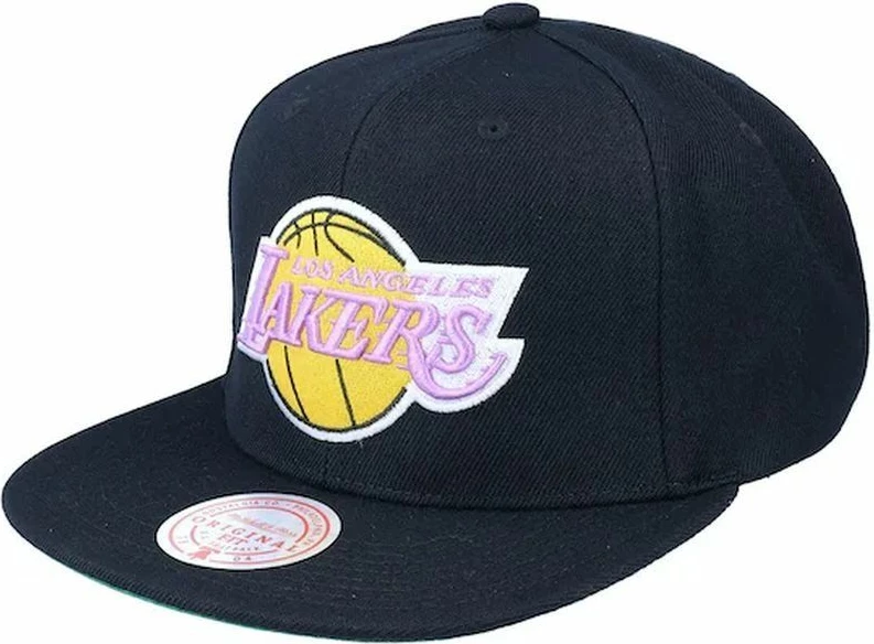 Kapelë Snapback Mitchell & Ness NBA Los Angeles Lakers për Meshkuj, e Zezë