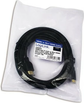 Kabllo HDMI LogiLink CH0021, 1m, HDMI Type A në HDMI Type C, e zezë