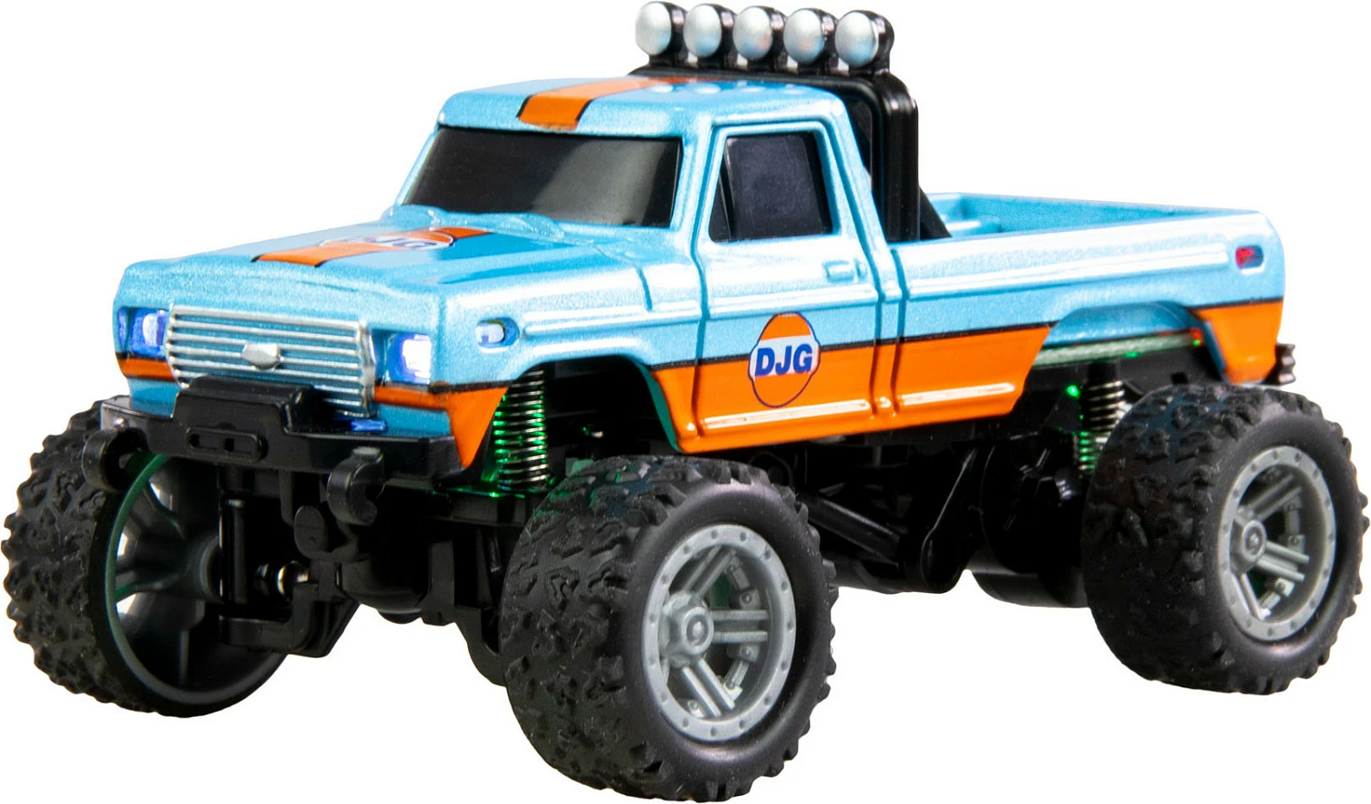 Monster truck me telekomandë AMEWI 22698, 1:64, 2.4 GHz, Li-Ion 200 mAh, blu/portokalli