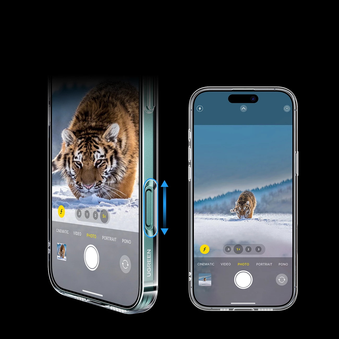 Mbështjellës Ugreen Classy Clear Magnetic me MagSafe për iPhone 16, Transparent
