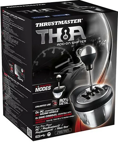 Shifter Thrustmaster AddOn TH8A, me kabllo, për PC/Konzolë, zi/metalike