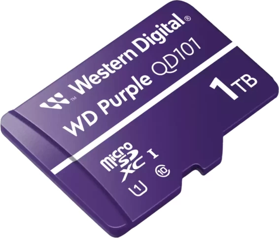 Kartë memorie microSDXC SanDisk WD Purple QD101 WDD100T1P0C 1TB Class 10 UHS-I U1, vjollcë