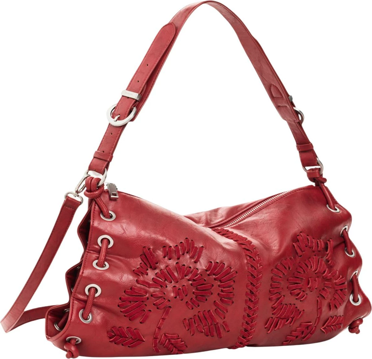 Çantë krahu për femra Desigual Alisio Xela Medium 26WAXP82, e kuqe