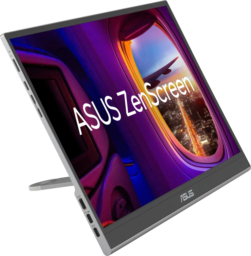 Monitor portativ ASUS ZenScreen OLED MQ16AHE 16\" FHD OLED 100% DCI-P3 HDR10 USB-C Mini HDMI gri