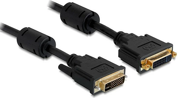Kabllo zgjatëse DVI-I DeLOCK 3 m, mashkull/nënë, e zezë