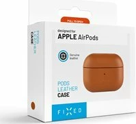 Këllëf mbrojtës Fixed për Apple AirPods Pro 2/Pro 2 (USB-C) me MagSafe, lëkurë, kafe