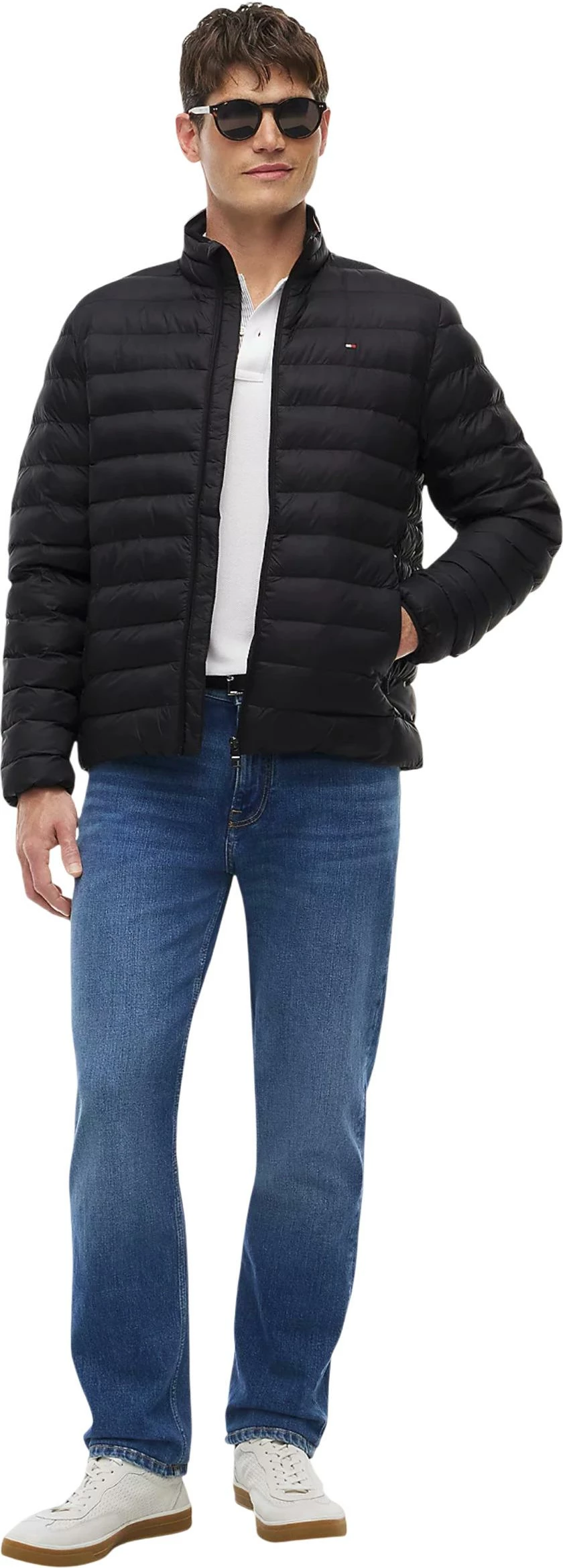 Jakne e pupluar për meshkuj Tommy Hilfiger Jeans DM0DM20658, e zezë [Madhësia: M]