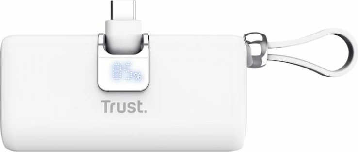 Power bank Trust Pacto 5000 mAh, i bardhë