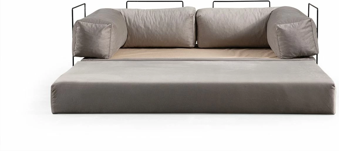 Divan-krevat dy vendësh, ngjyrë gri e çelët, Atelier del Sofa, Via Con
