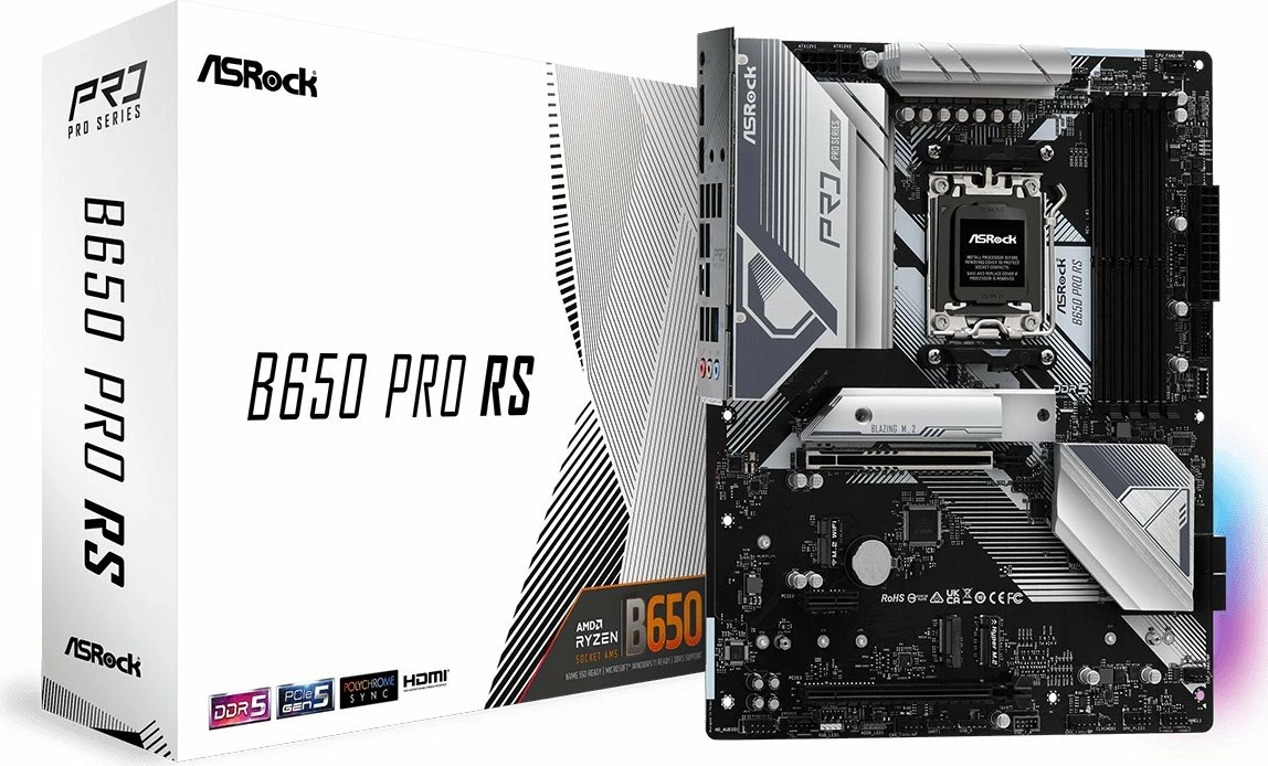 Pllakë amë ASRock B650 PRO RS ATX DDR5 128GB