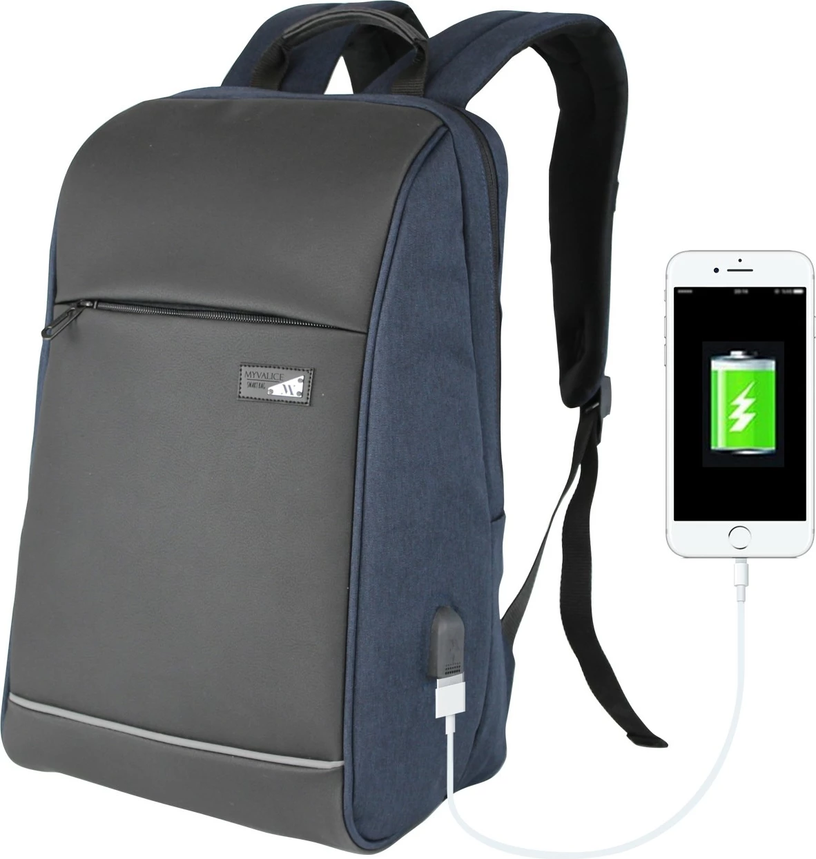 Çantë shpine për laptop, ngjyrë kaltër e errët, Zoozie Bags, 2133