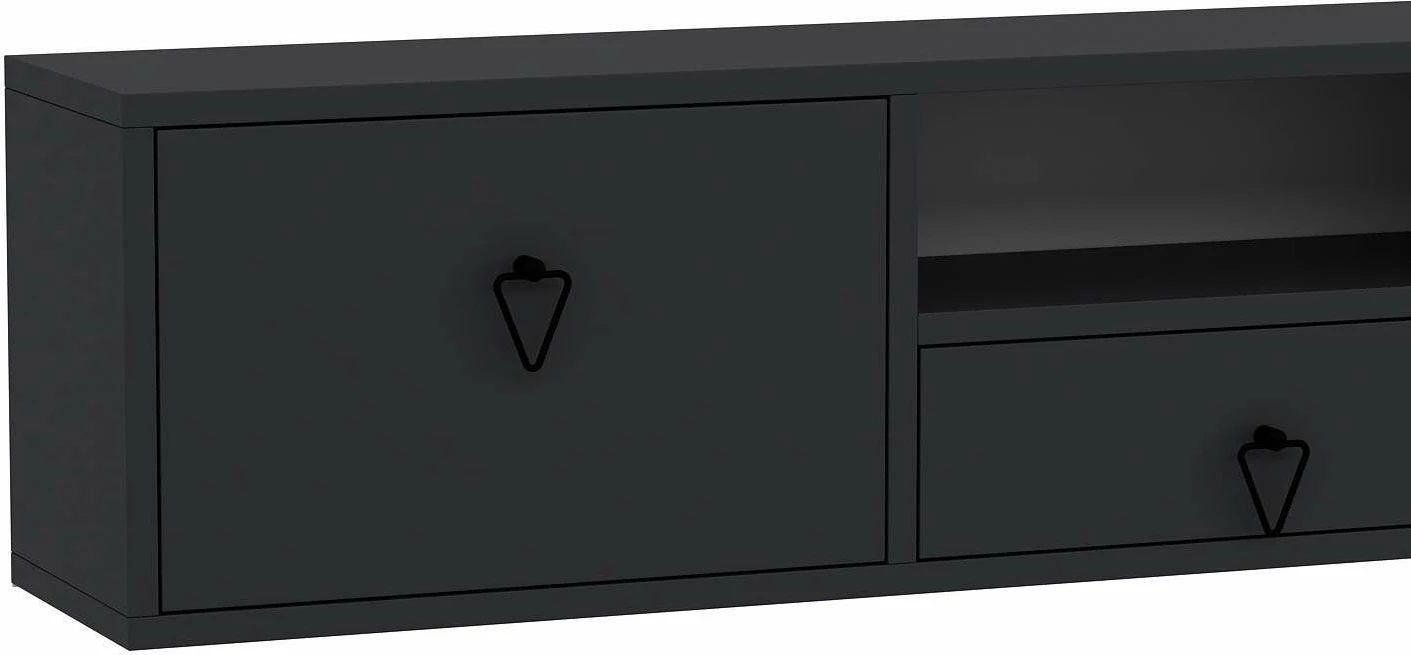 Komodë për TV, Skye Decor, 1303-DROP-1, antracit, e zezë