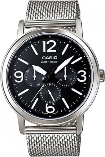 Orë dore Casio MTP-1338D-1B1, e argjendtë/zezë