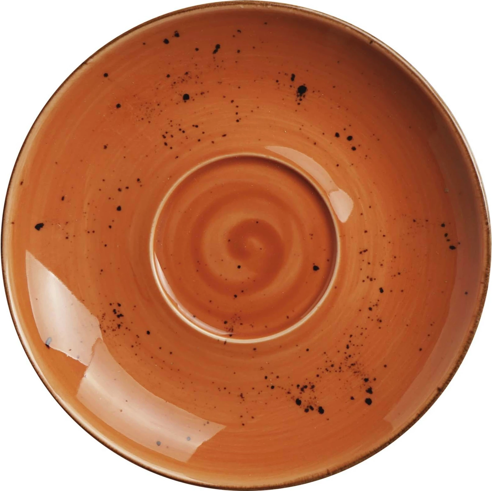 Pjatë nën filxhan espresso Fine Dine Dahlia 115 mm, portokalli, set 6 copë