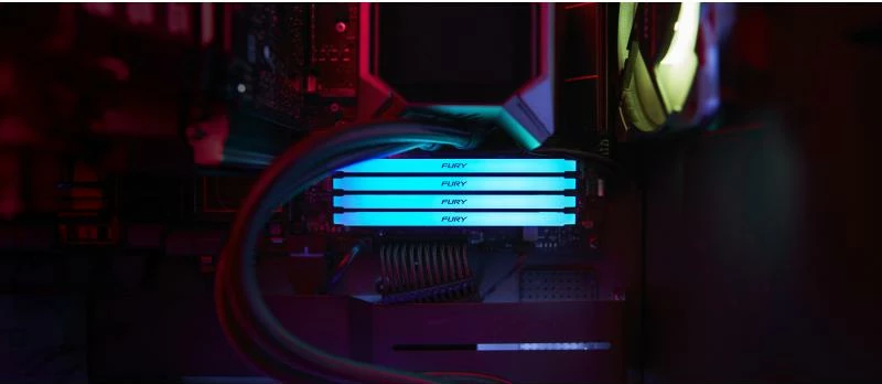 RAM Memorje Kingston FURY Beast DDR4 KF436C17BB2AK2/16 16GB (2x8GB) 3600MHz RGB, e zezë