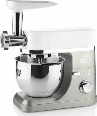 Mikser planetar Eta Gustus Maximus IV ETA-RO-200-10, 1200W, tas 5.5L + blender 1.5L, argjend, set me 2 tasa dhe aksesorë