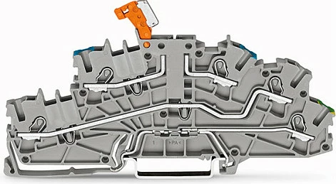 Klemë instalimi WAGO 2003-6641, me thikë ndarëse rrotulluese, gri