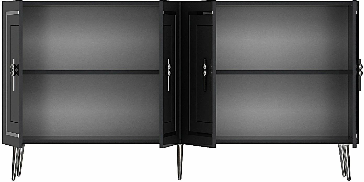 Konsol Skye Decor, Piero KB150, antracit, argjend