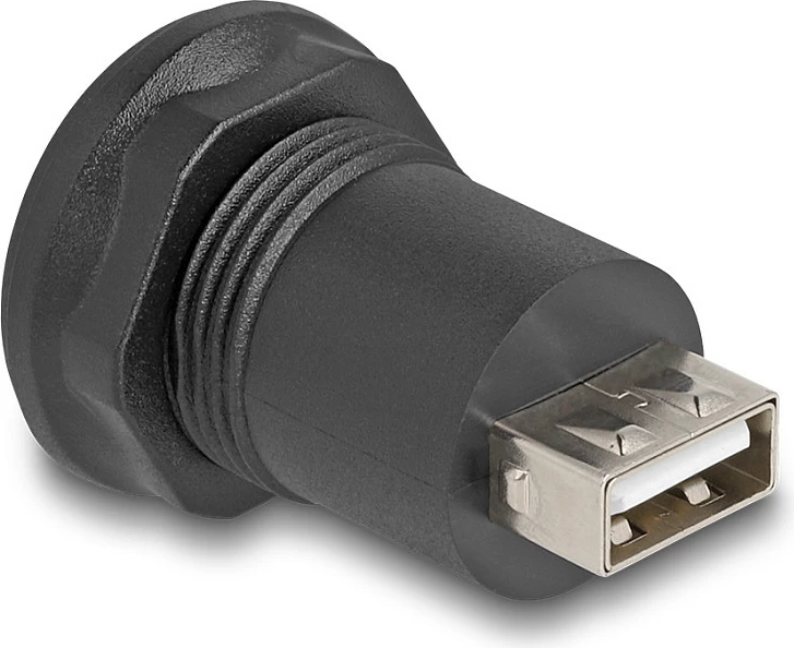 Adapter panel DeLOCK USB 2.0 Mini-B femër në USB-A femër, i zi