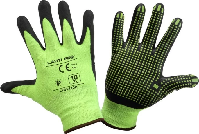 Dorëza pune LAHTI PRO L221411K, XXL, nitrile, jeshile-zi
