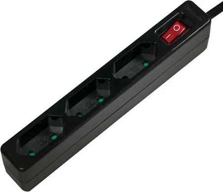 Zgjatues rryme LogiLink, 3 priza euro, me switch, i zi