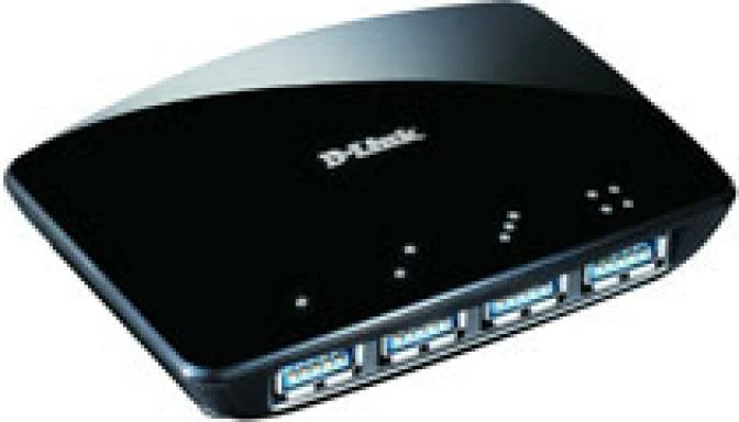 Hub USB, D-Link, DUB-1340, 4 porta USB 3.0 deri 5 Gbit/s, e zezë