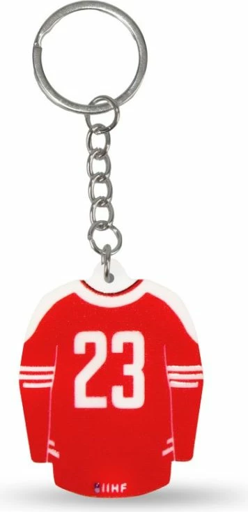 Keychain fanellë hokeji Poloni, kuqe