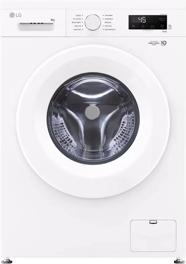 Makinë larëse, LG F4X1008NWH, 8 kg, 1400 rpm, Steam, Wi‑Fi ThinQ, bardhë