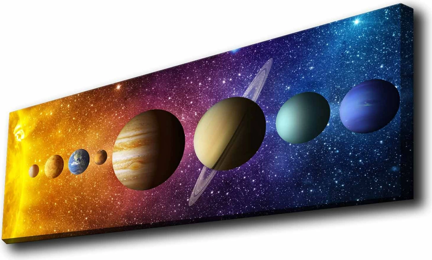 Pikturë dekorative në kanavacë me drita LED, shumëngjyrëshe, 30x90cm, 3090KTLGDACT-002