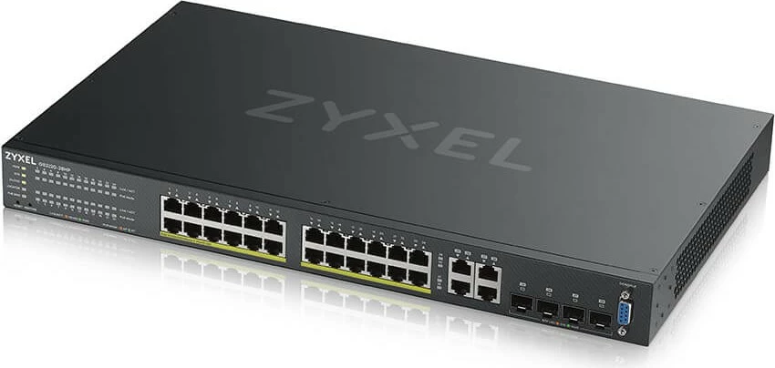Switch Zyxel GS2220-28HP, Managed, L2, Gigabit Ethernet, PoE, Rack mounting