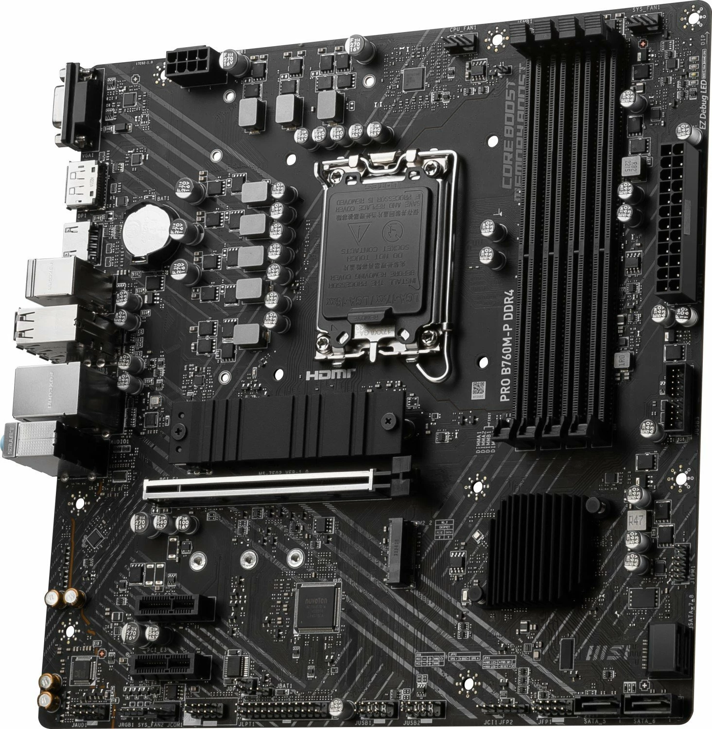 Pllakë amë MSI PRO B760M-P DDR4, 128GB, Micro-ATX, e zezë