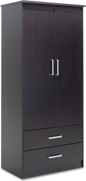 Dollap Olympus me 2 dyer dhe sirtarë, ngjyrë wenge, 81x57x183