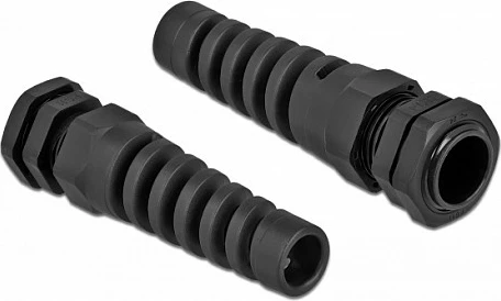 Glandë kablli DeLOCK PG11, IP68, 5-10 mm, me lehtësim tensioni, e zezë