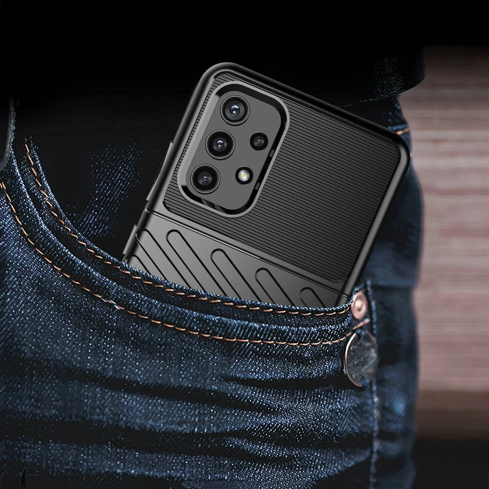 Mbështjellës Hurtel Thunder Case për Samsung Galaxy A72, TPU, i zi