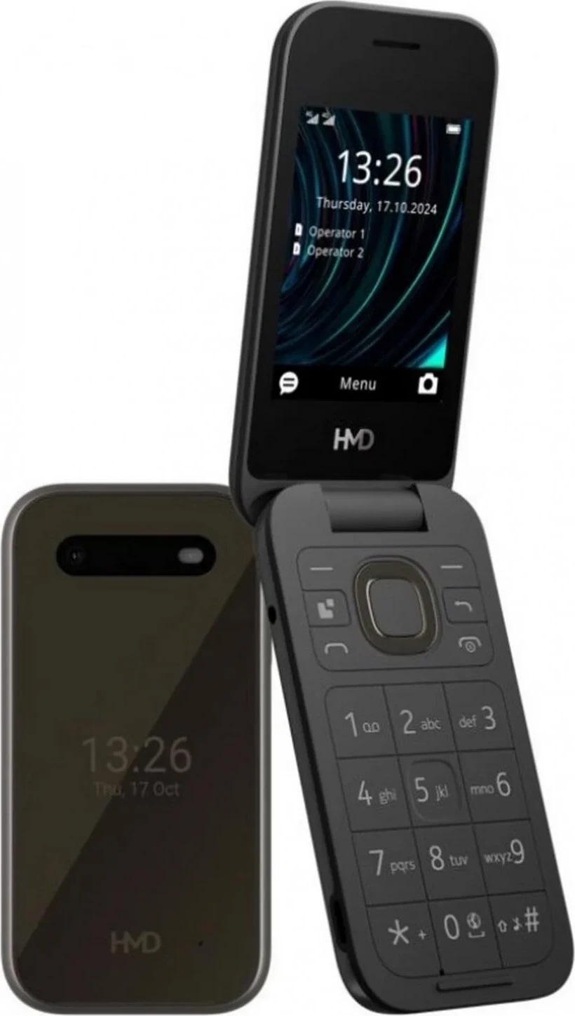 Celular HMD 2660 Flip TA-1711, Dual SIM, 128MB, 64MB RAM, e zezë