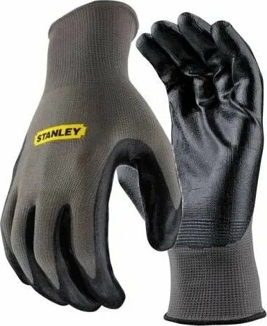 Doreza pune Stanley SY580L, nitrile dipped, madhësia 10 (L), gri/e zezë