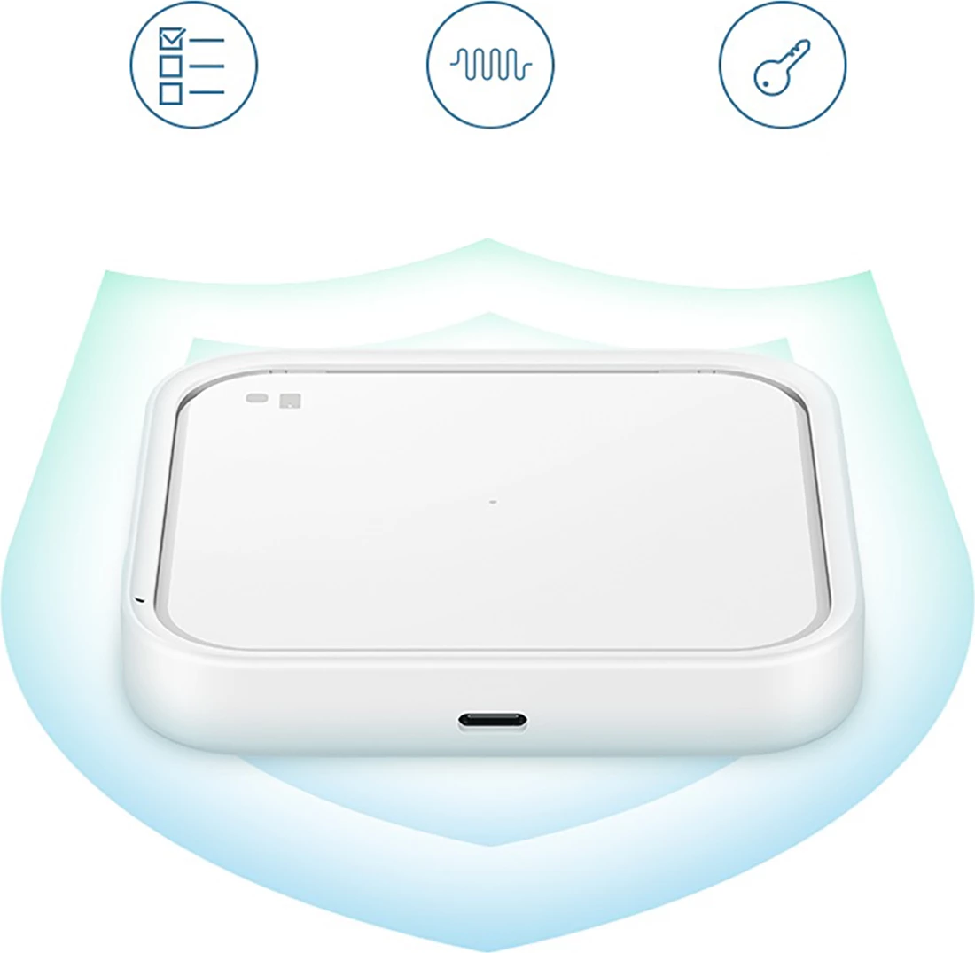 Mbushës wireless Samsung EP-P2400TWEGEU, 15W, me LED, USB-C, i bardhë, me mbushës rryme