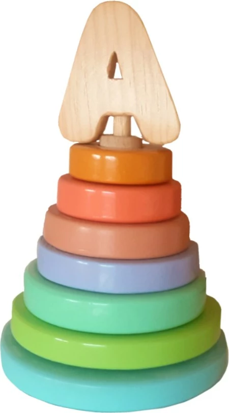 Lodër druri për fëmijë të vegjël, pastel, Skye Decor