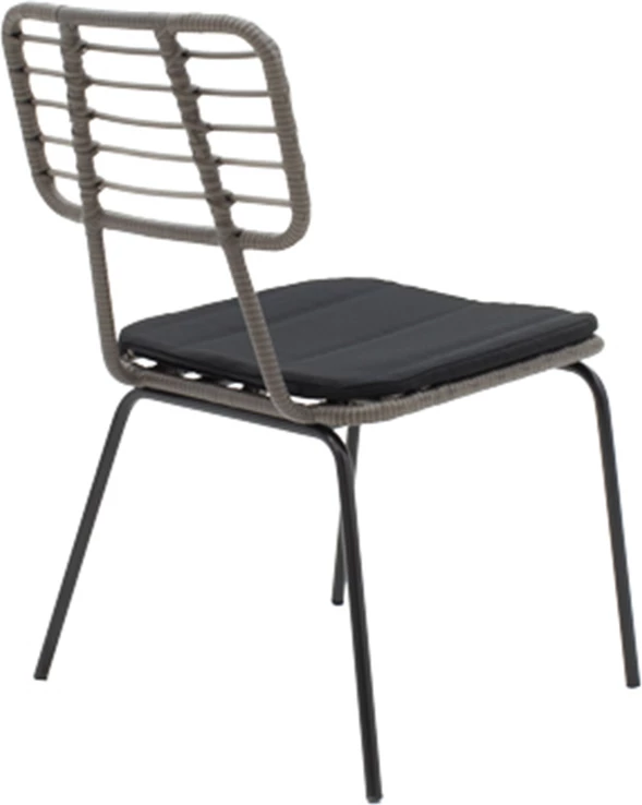 Set tavolinë me karrige për terasë Naoki - Kliton, alumin antracit, metal, ngjyrë e zezë, 80x80x74cm, 3 copë